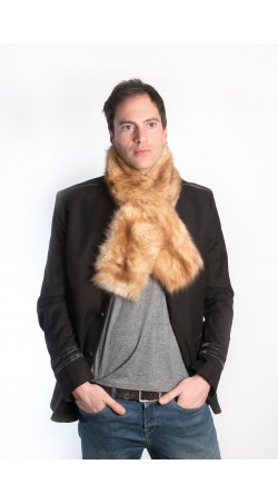 Golden sable fur scarf - unisex